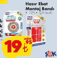BOSS TAPE HAZIR EBAT MONTAJ BANDI 12'Lİ ÇİFT TARAFLI